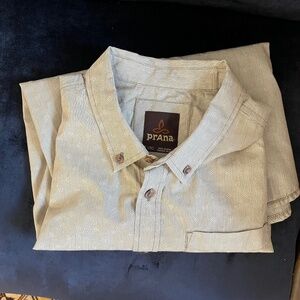 Prana Striped Cotton-Blend Button-Up Shirt